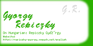 gyorgy repiczky business card